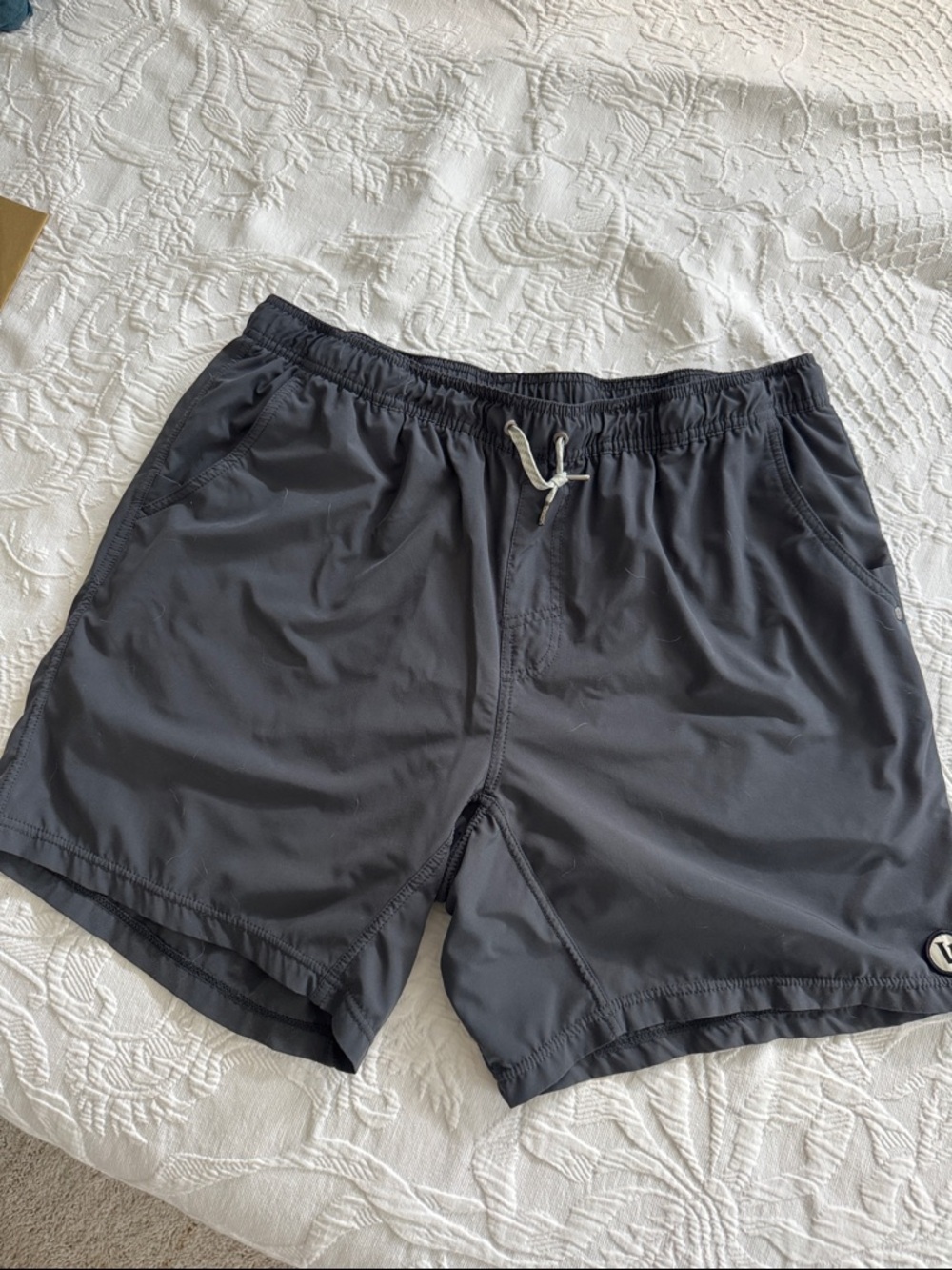 Vuori Dark Gray Drawstring Performance Shorts